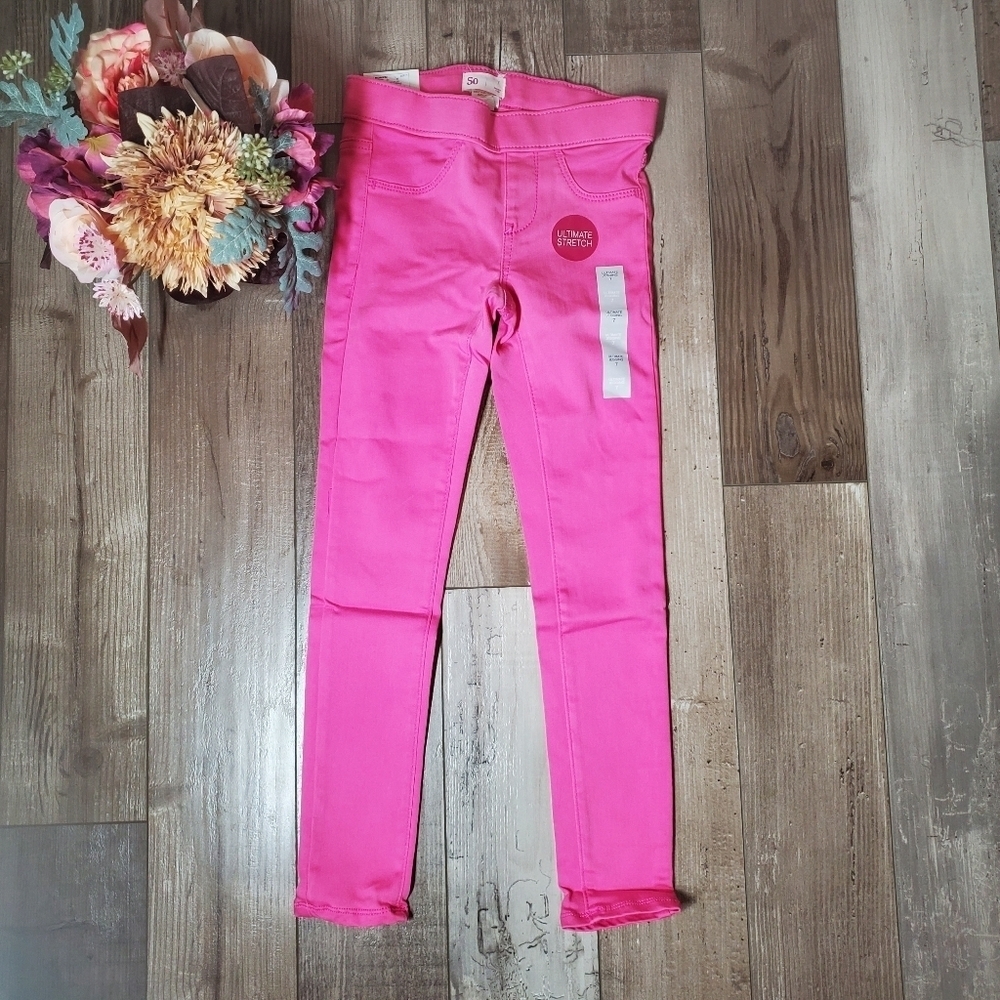 NWT SO Ultimate Stretch Pull On Jegging Girls Size 7 Pink Splash